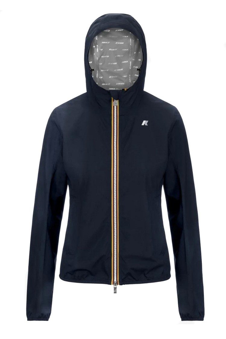 K-way Blue Zip-up Jacket With Hood