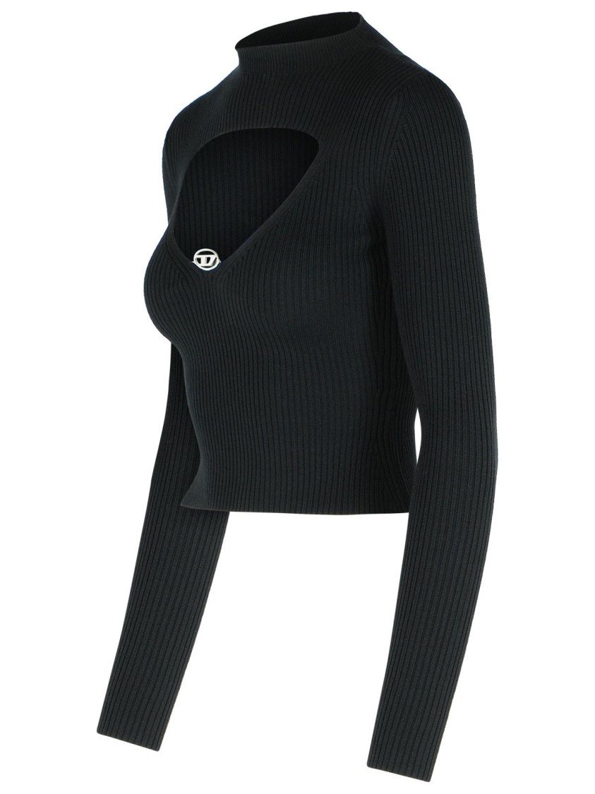 Diesel 'olina' Black Wool Sweater In Black