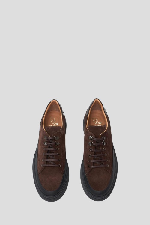 スニーカー Philippe Lang Lace Up Leather Sneakers Philippe Lang Lace Up Leather Sneakers in Brown | THE LIST