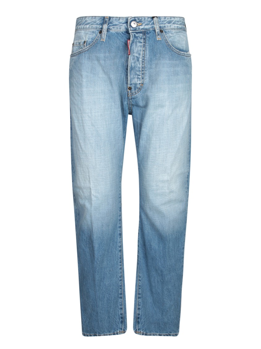 Dsquared2 Light Blue Denim Trousers With Classic Five-pocket Design