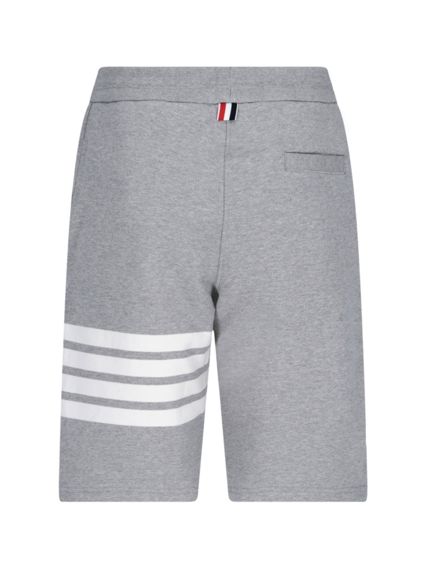 Thom Browne Men Classic Sweat Shorts With Engineered 4 Bar Stripes In Classic Loop Back