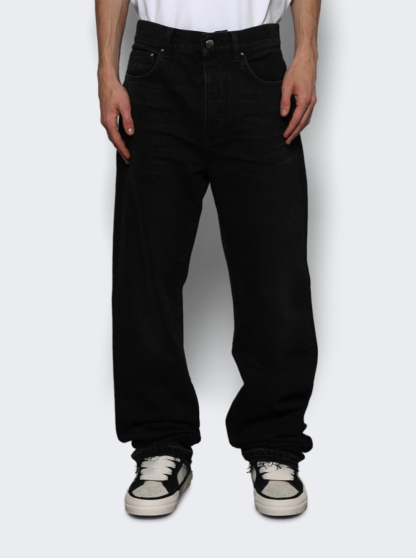 Shop Amiri Released Hem Straight Jean Vintage Black
