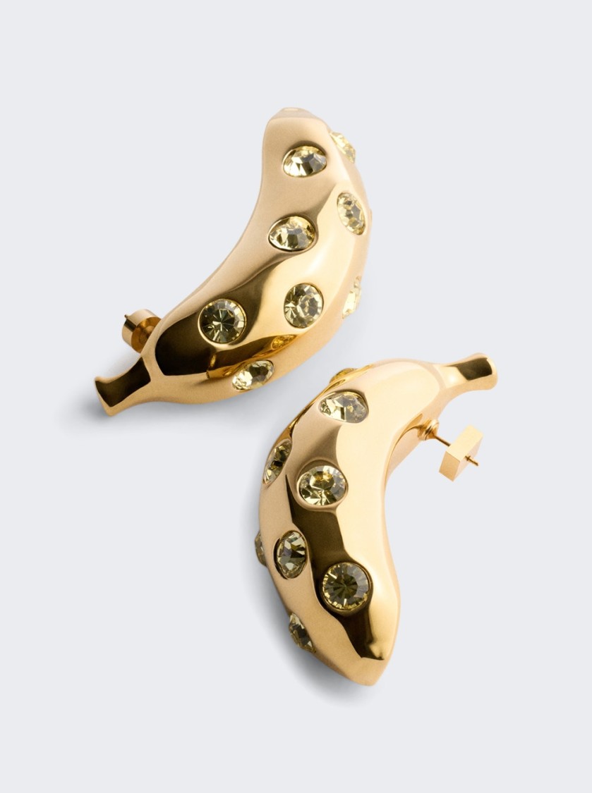 Shop Jacquemus The Banana Earrings Gold