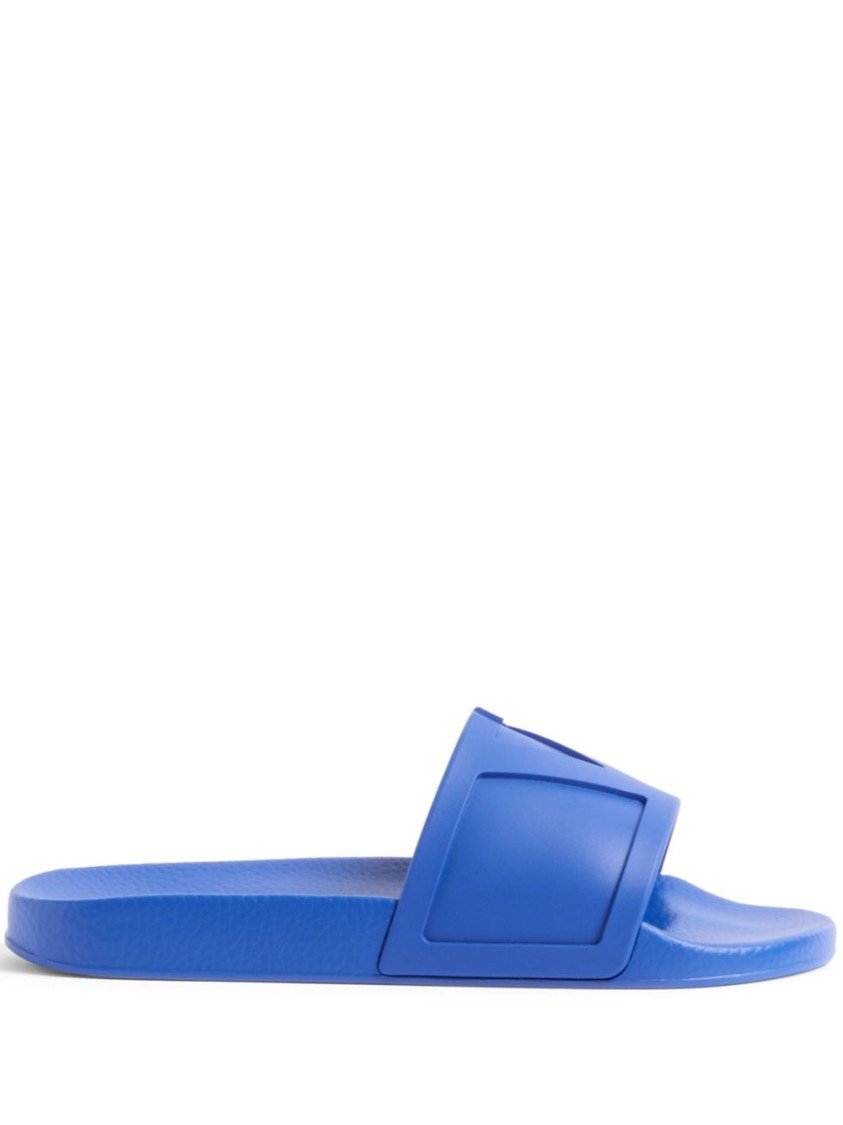 Shop Valentino Blue Bold Logo Sandals