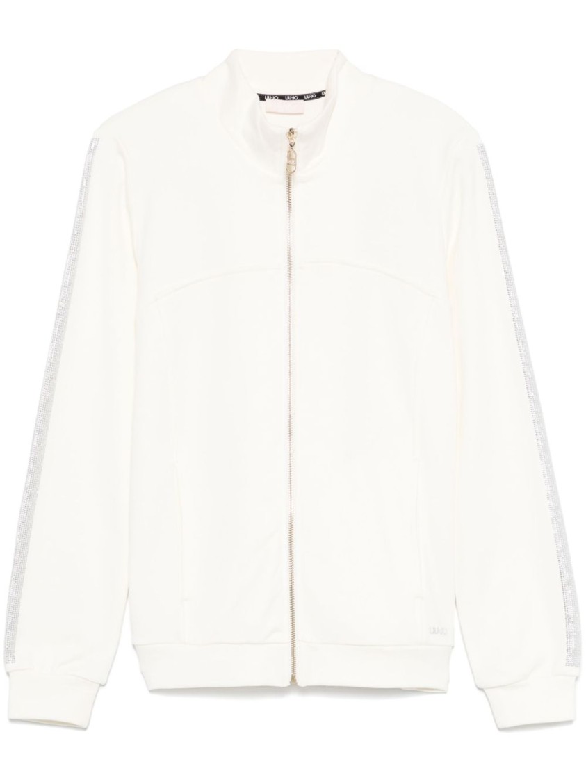LIU •JO LIU JO HIGH COLLAR ZIP-UP SWEATESHIRT
