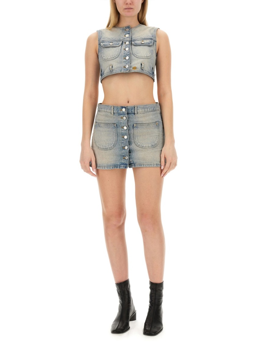 スカート Courreges Classic Light Wash Denim Mini Skirt Courrèges Classic Light Wash Denim Mini Skirt | THE LIST