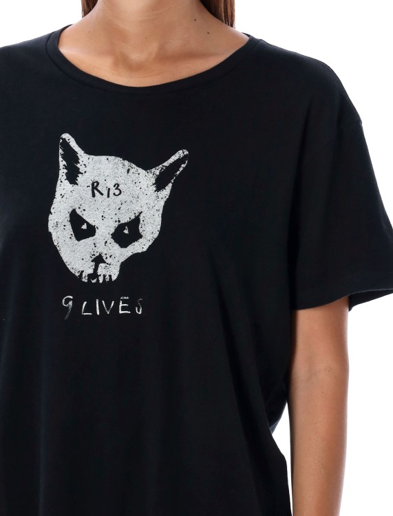 R13 9 Lives Cat T-Shirt in Black | THE LIST R13 9 Lives Cat T-Shirt in Black | THE LIST
