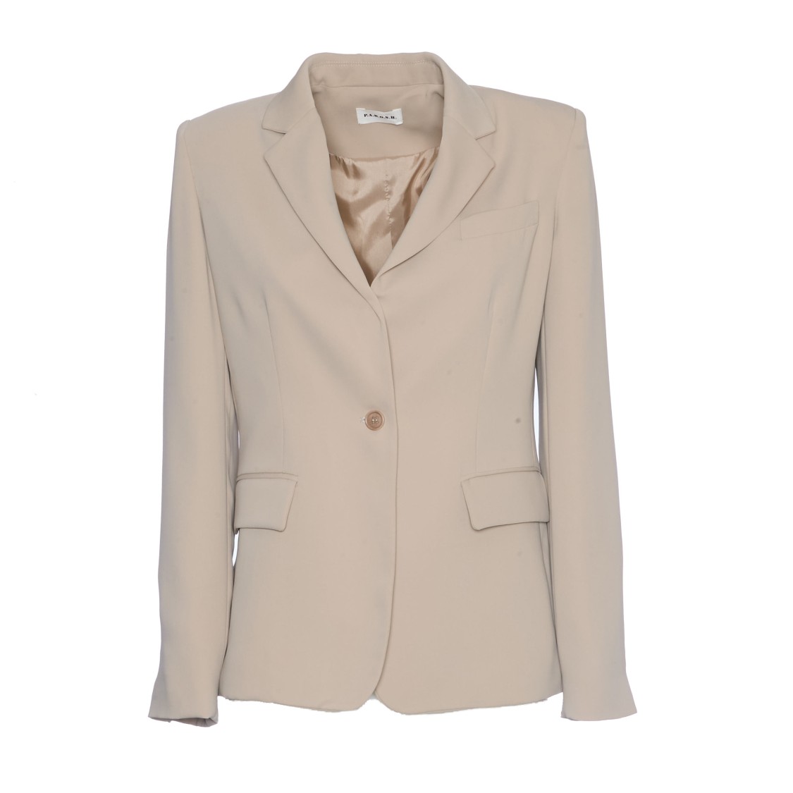 P.a.r.o.s.h Parosh Single-button Blazer With Tailored Silhouette In Sabbia In Neutral