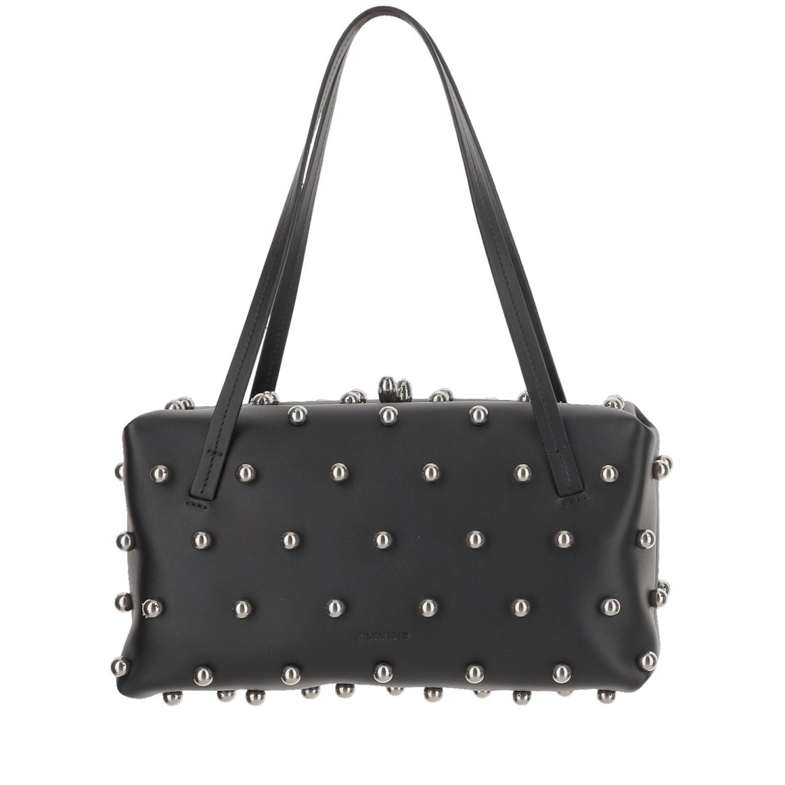 Jil Sander Goji Pillow Leather Shoulder Bag In Black
