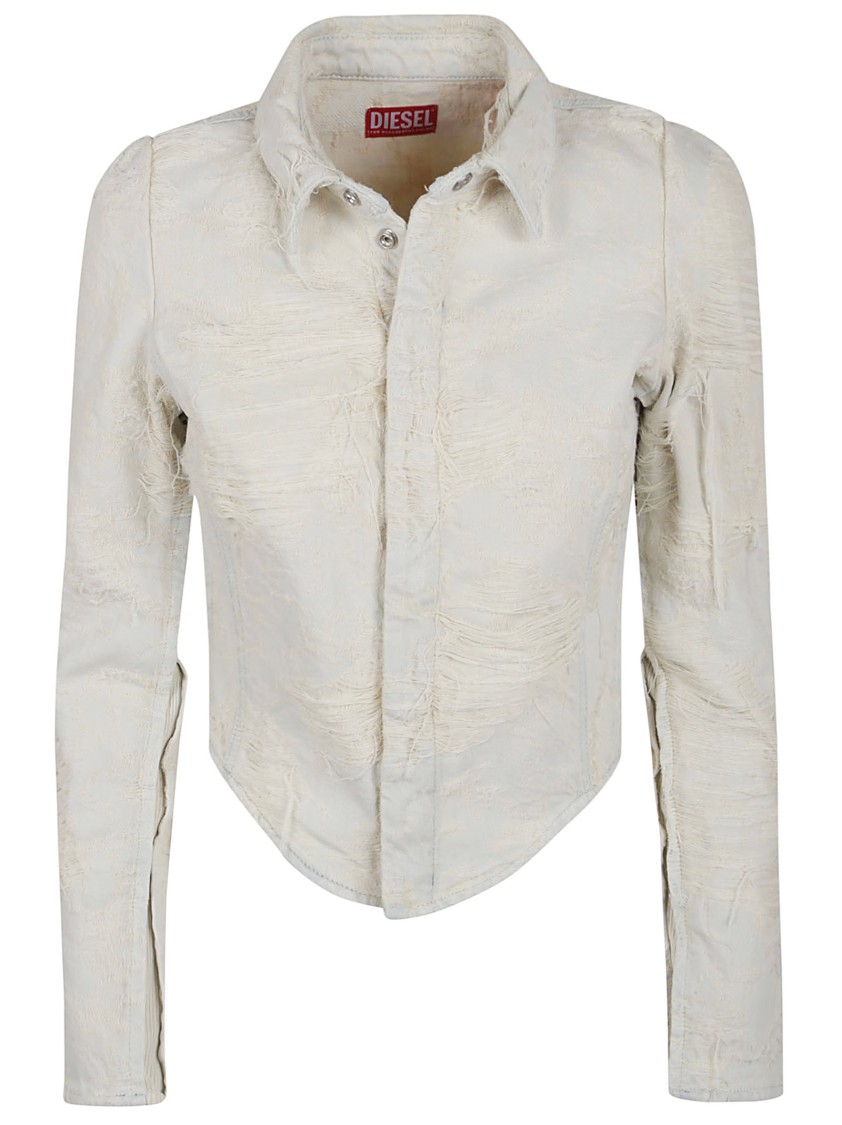 Diesel Slim Fit Stonewash Cotton Shirt