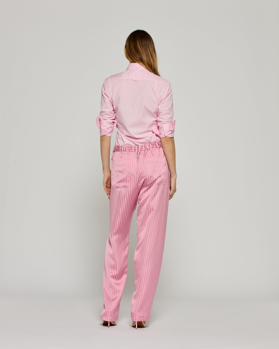Serena Bute Satin Stripe Utility Jogger - Pink In Pink