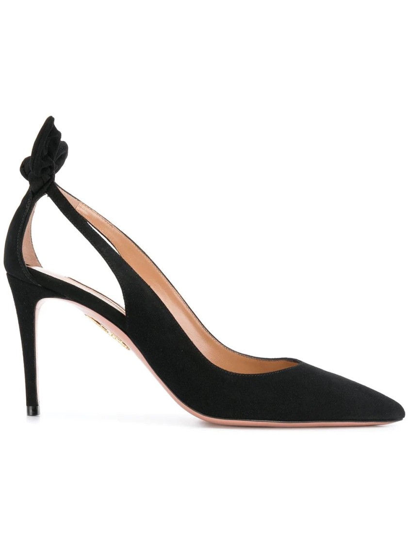 Aquazzura 120mm Bow Tie Pumps In Black