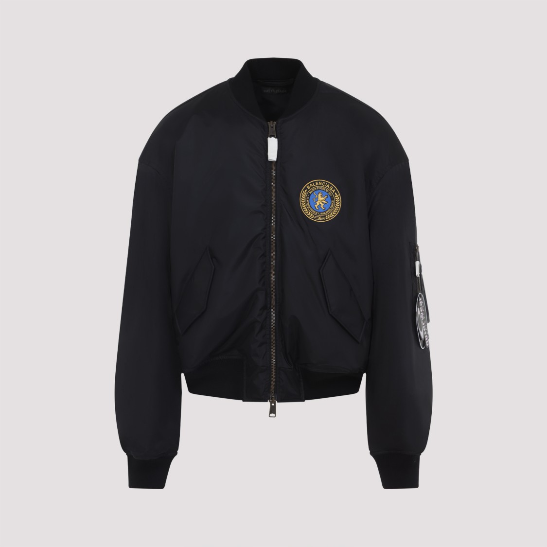 Balenciaga Bomber Jacket In Technical Fabric In Black
