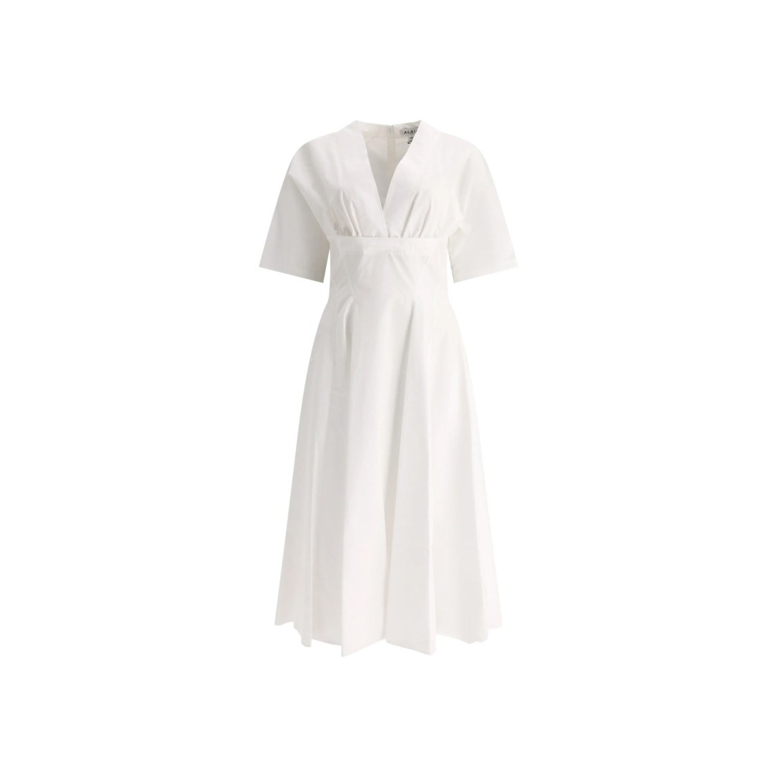 Alaïa Alaia Cotton Midi Dress Women In White