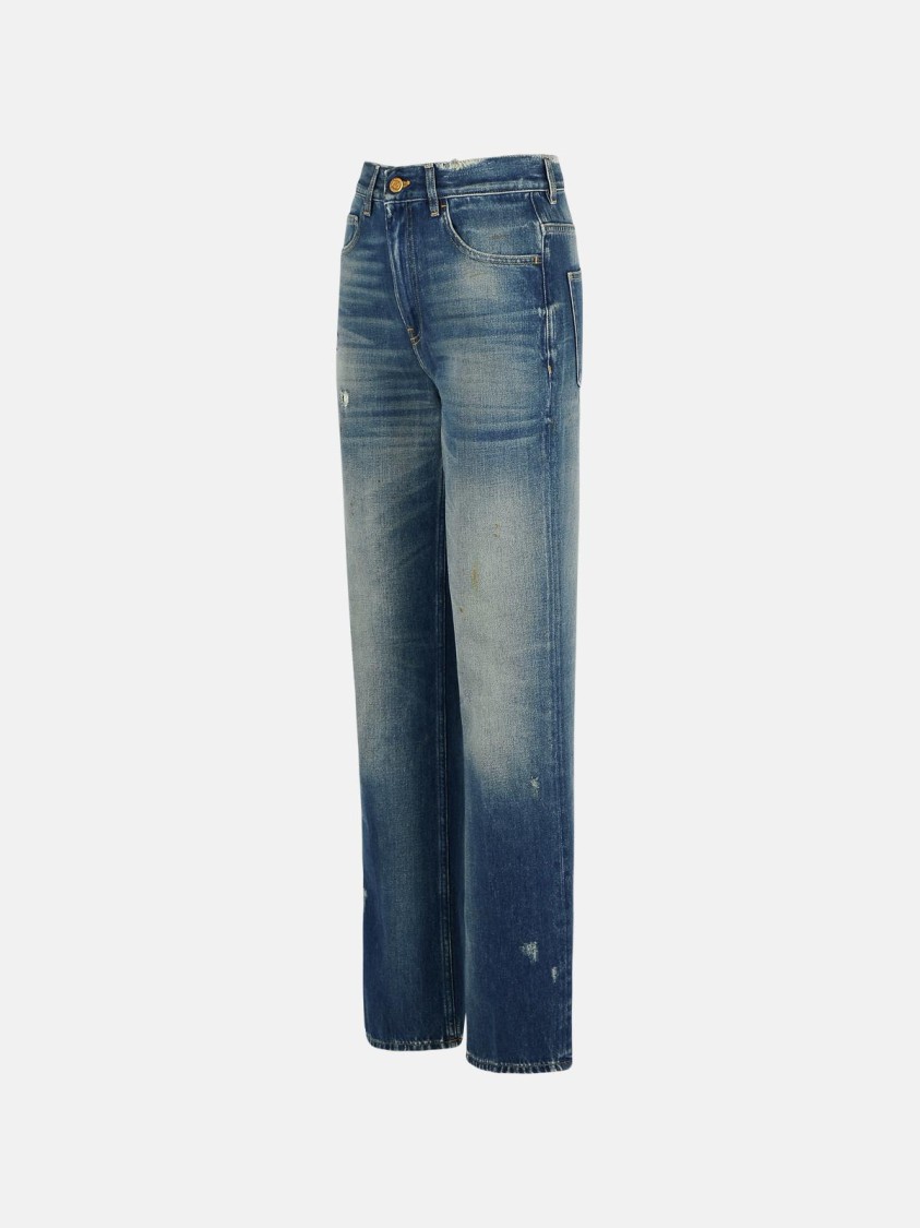 Shop Golden Goose Norma Light Blue Denim Jeans