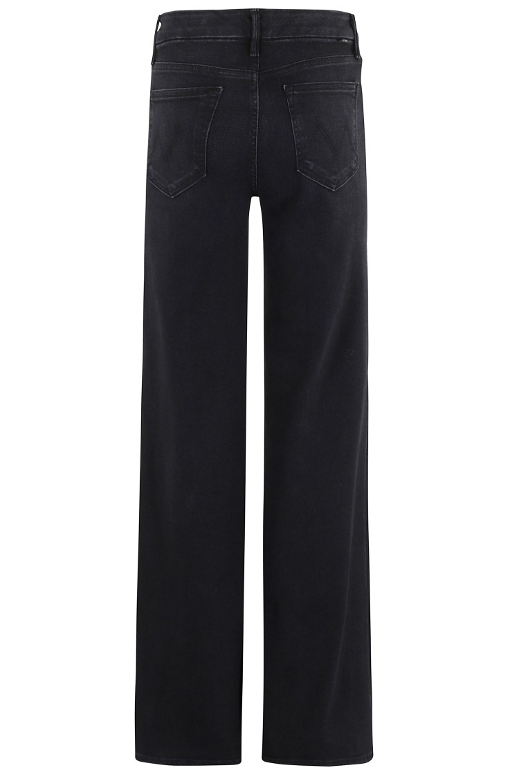 Mother The Hustler Roller Sneak Jeans In Black