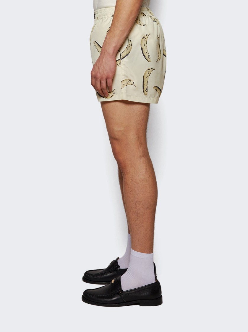 Jacquemus Le Maillot Puntini Swimwear Banana Print Yellow In Neutral