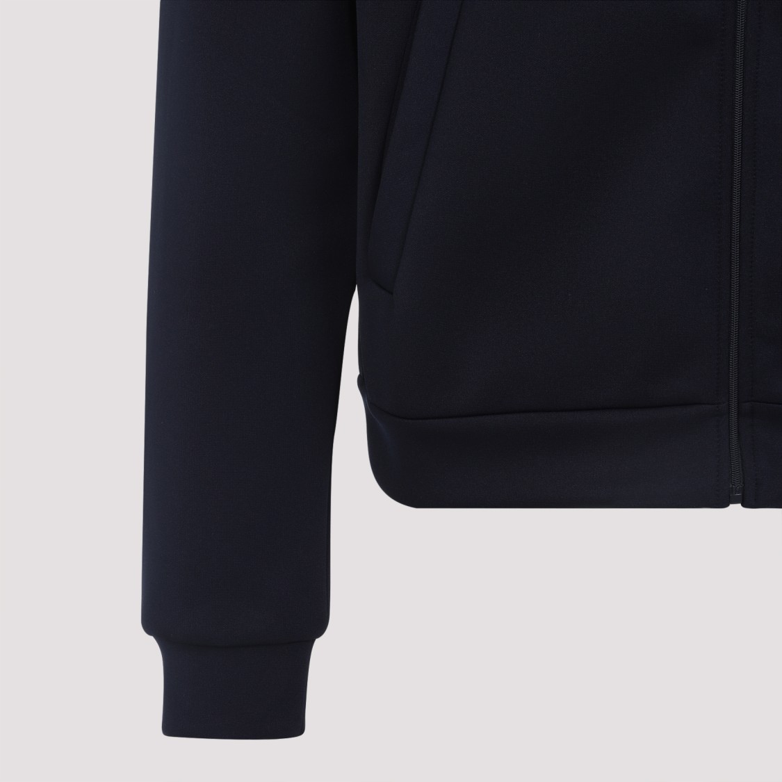 Prada Tech Fabric Sweatshirt With Raglan Sleeves In Blue