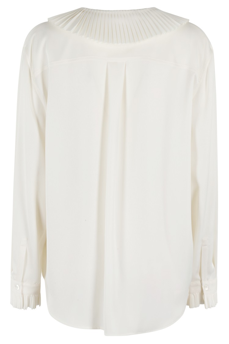 Shop Philosophy Di Lorenzo Serafini Fluid Crepe Blouse In White