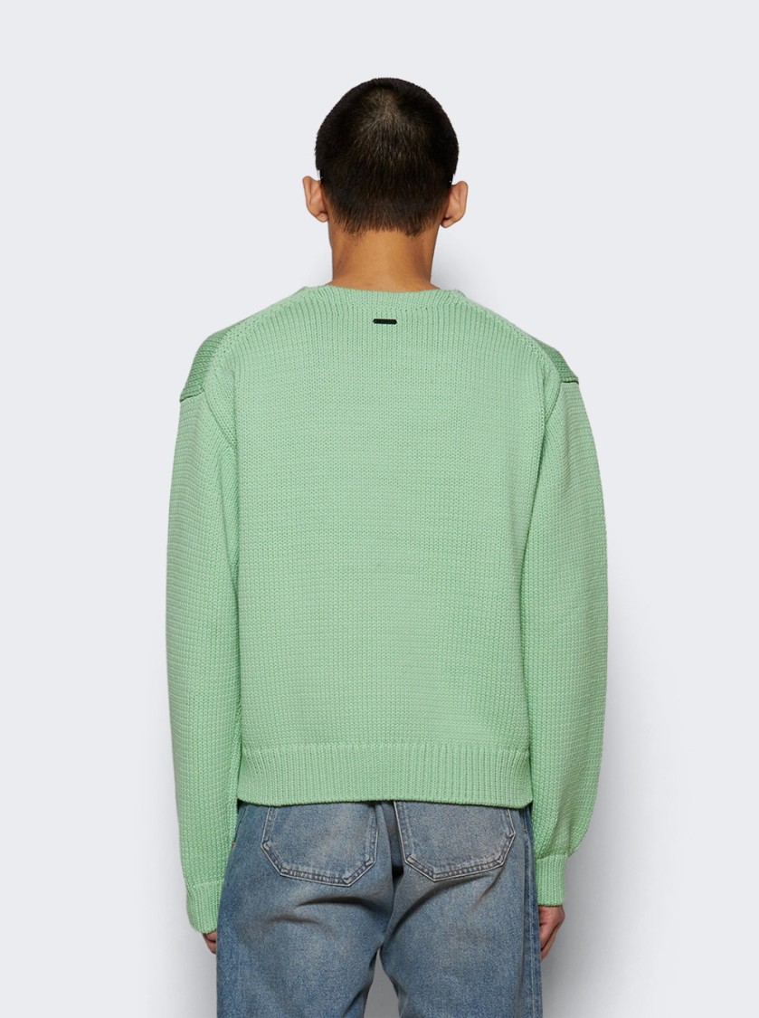 Jw Anderson J. W. Anderson House Intarsia Sweater Spearmint In Green