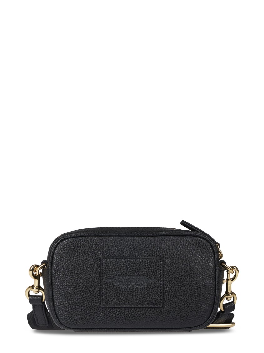 Marc Jacobs Textured Leather Crossbody Bag With Gold-tone Hardware In Black
