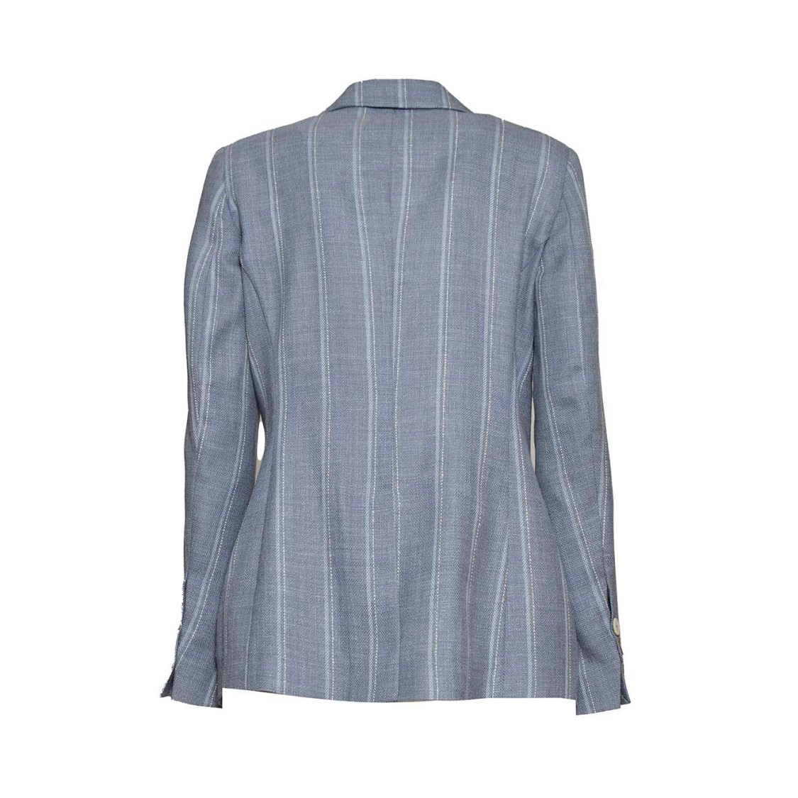 BARBA NAPOLI BARBA BLAZER GI2 DOUBLE BREASTED IN LIGHT BLUE LINEN