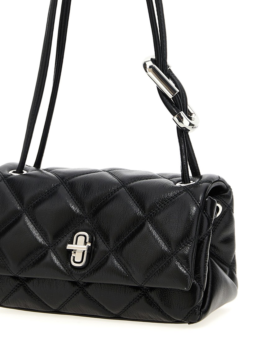 Marc Jacobs The Dual Mini Leather Shoulder Bag In Black