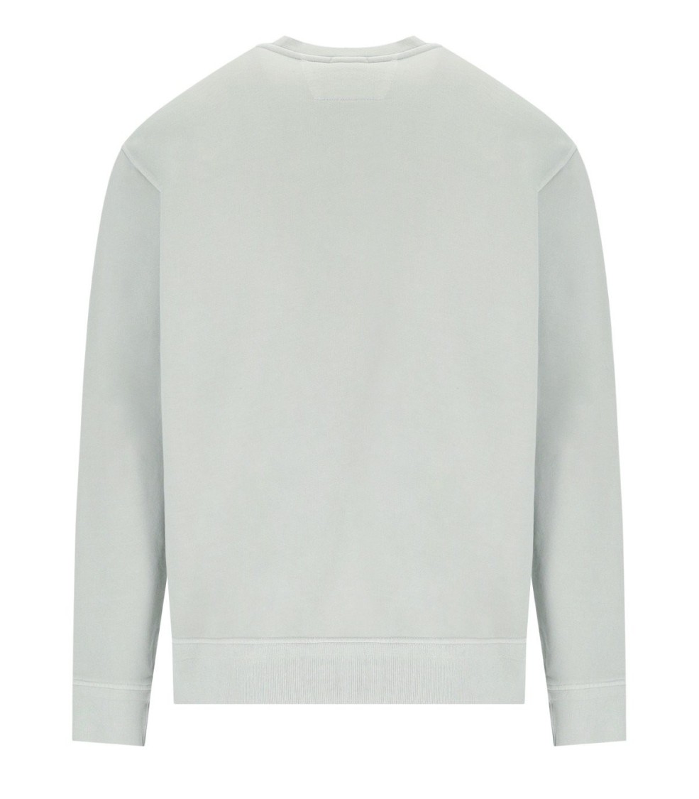 C.p. Company Diagonal Fleece Blue Fox Sweatshirt In Grey