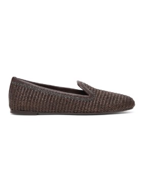 Brunello Cucinelli Raven Brown Leather Loafers Flat | THE LIST