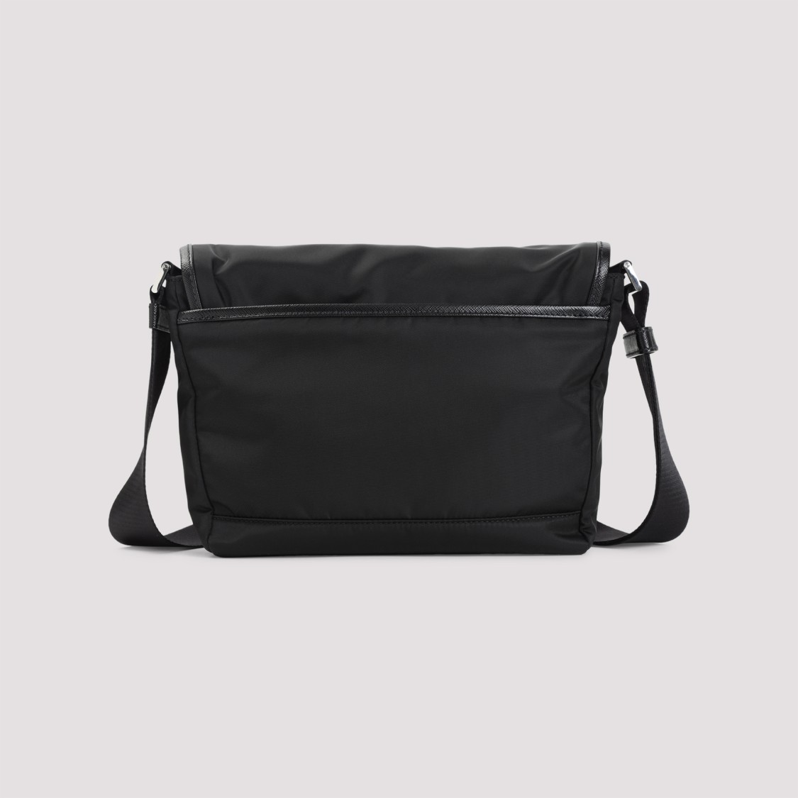 Prada Re-nylon And Saffiano Leather Shoulder Bag In Black