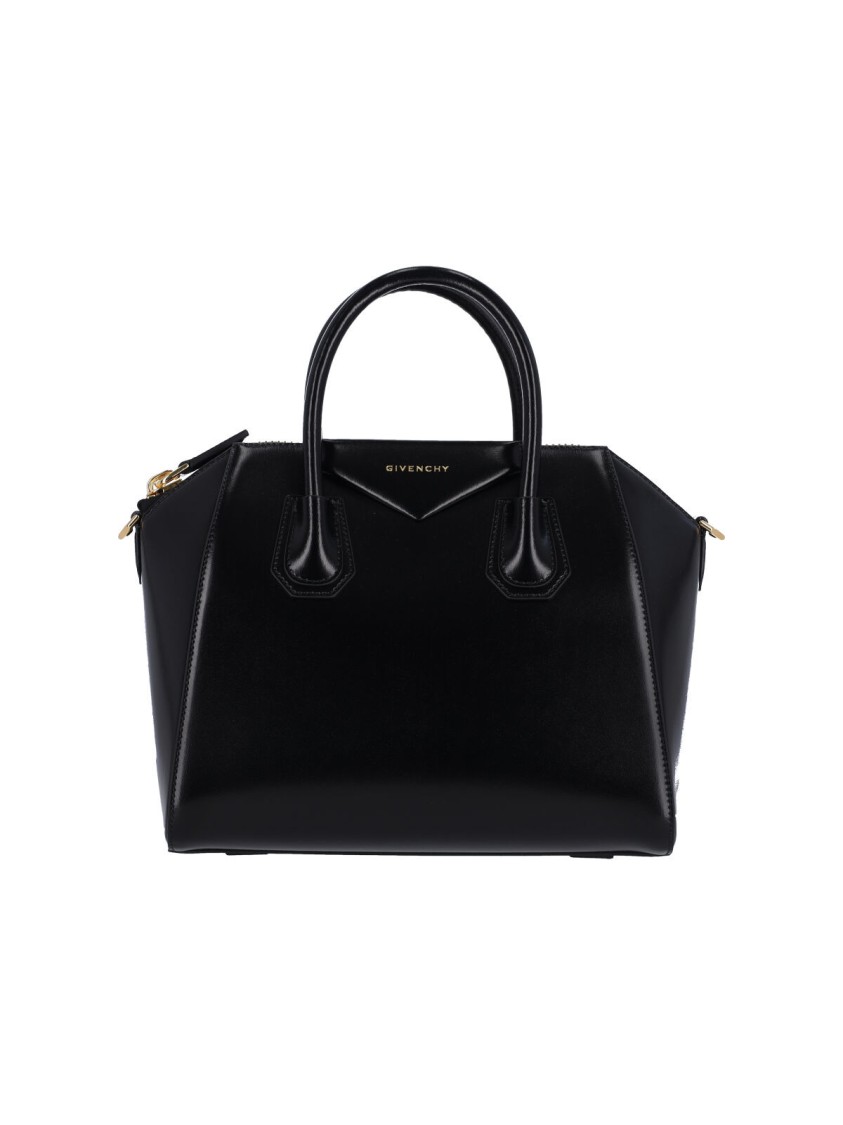 Givenchy Small Leather Shoulder Bag With Structured Silhouette In Burgundy