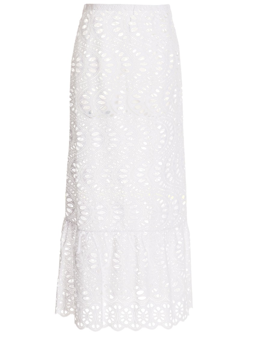 Giambattista Valli White Gonna Lunga Macram In White