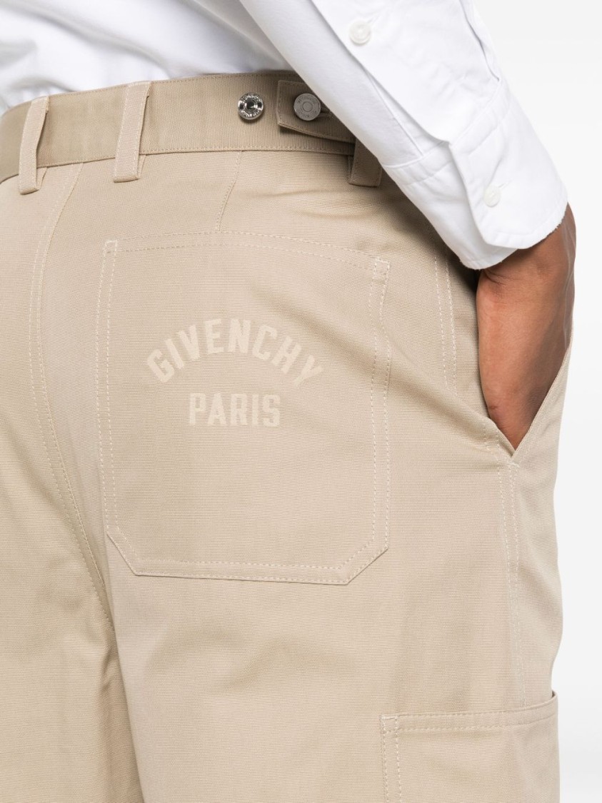 Givenchy High-waisted Wide-leg Trousers With Side Pockets In Multi