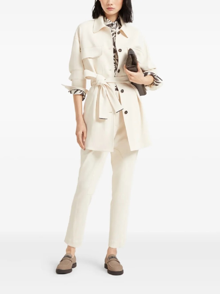 Brunello Cucinelli Tailored High-waist Pants With Subtle Pleats In Neutral