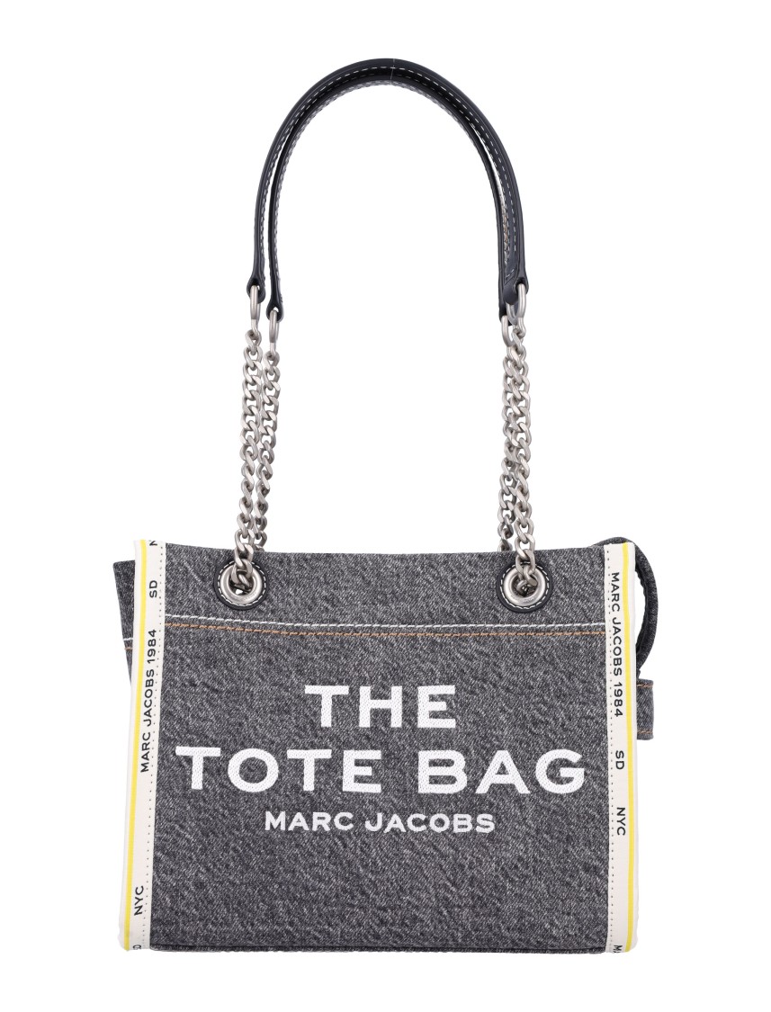 MARC JACOBS MARC JACOBS THE DENIM CHAIN SMALL TOTE BAG