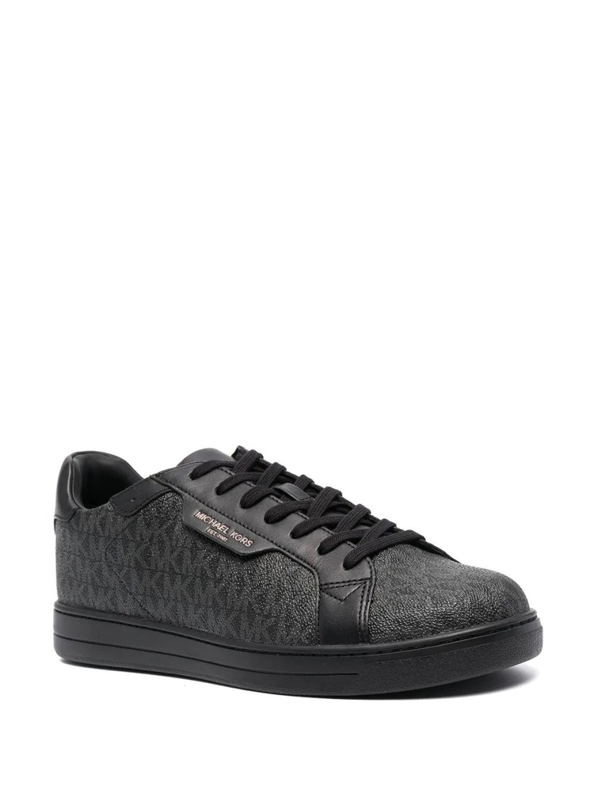 Michael Kors Keating Lace Up Sneakers In Black