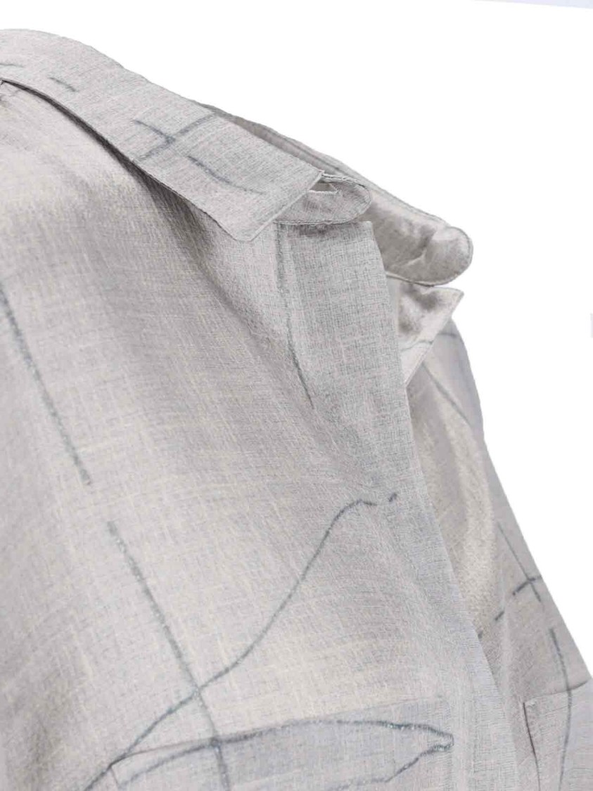 Giorgio Armani Printed Silk Satin Shirt