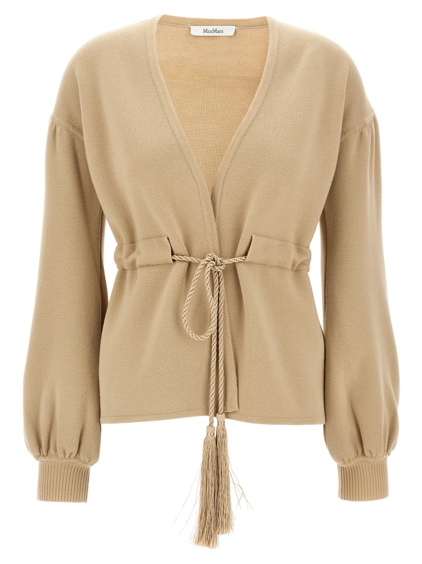 Max Mara Tiberio Sweaters And Cardigans Beige In Nude