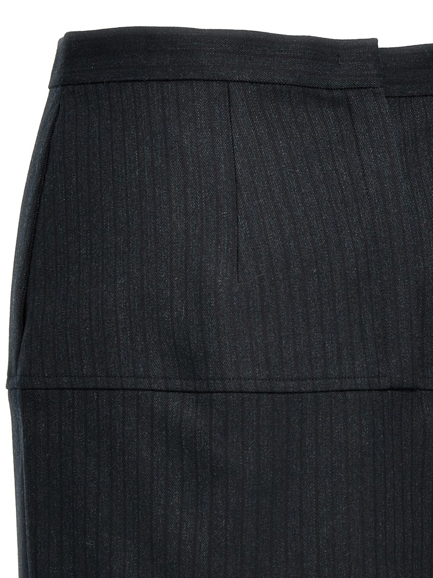 Fendi Zip-embellished Velvet Maxi Skirt In Black