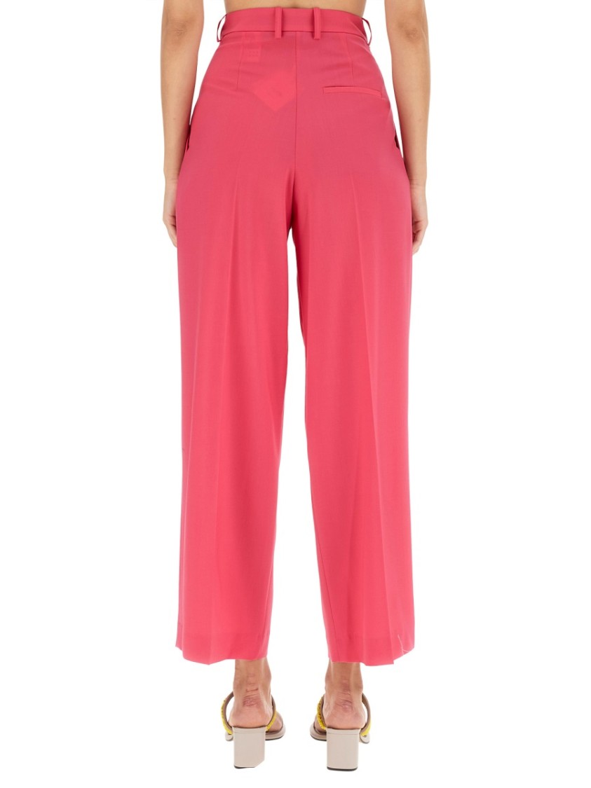 Alysi Pleat Detailed Straight-leg Trousers In Pink