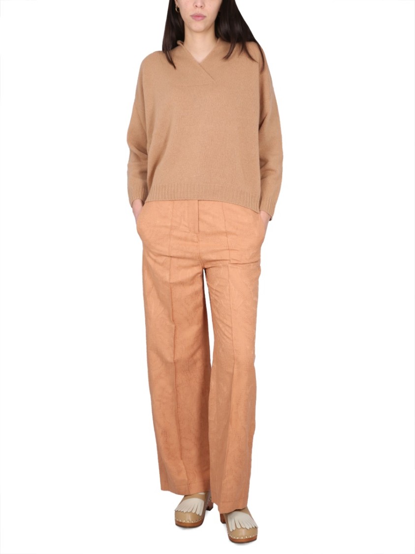 ALYSI ALYSI AJOURE PANTS