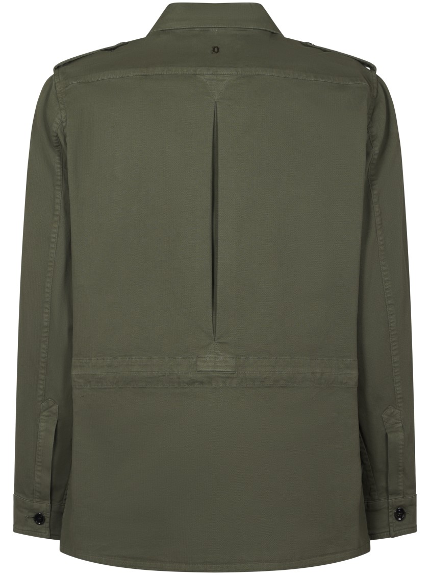 Dondup Military-inspired Field Jacket With Vent In Green