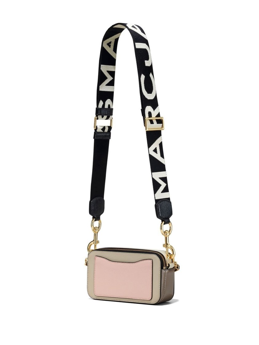 Marc Jacobs Rectangular Green Shoulder Bag With Gold-tone Accents In Neutral