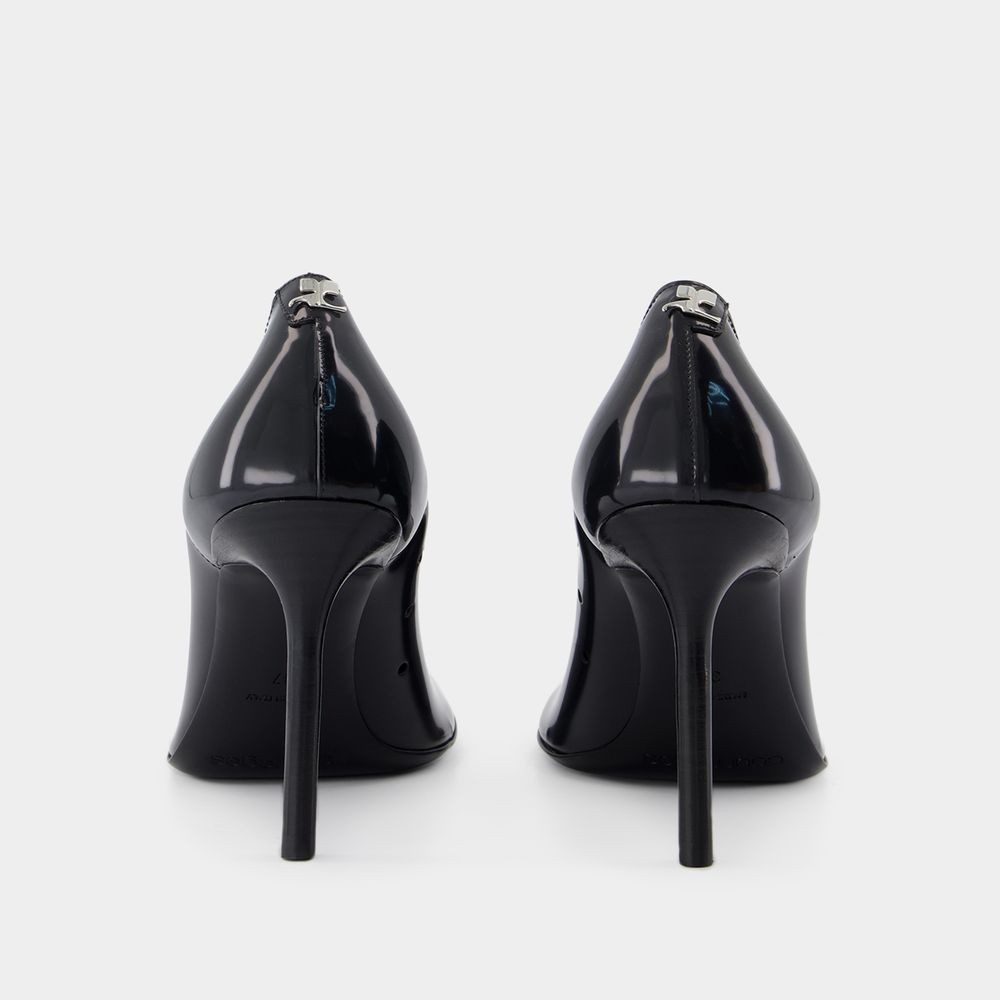 Shop Courrèges Nude Stilettos Pumps - Pvc - Black
