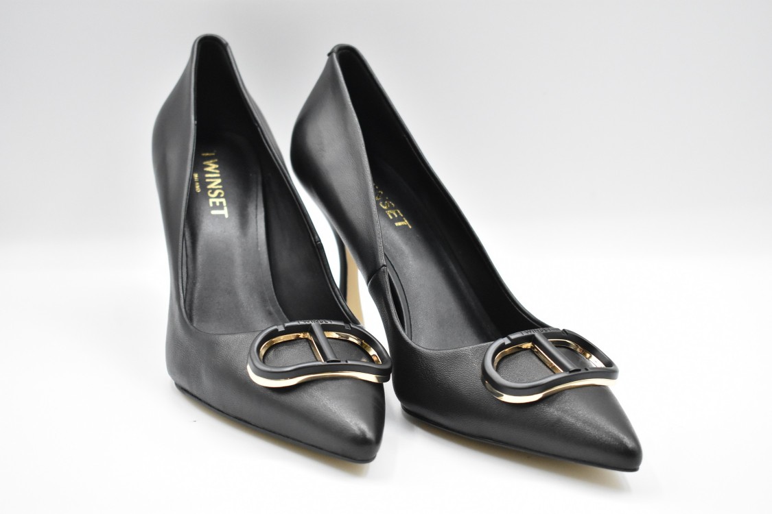 Twinset 90mm Leather Pumps In Black