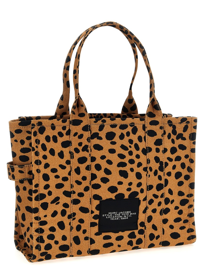 Marc Jacobs 'the Cheetah Canvas Large Tote' Shopping Bag In Brown