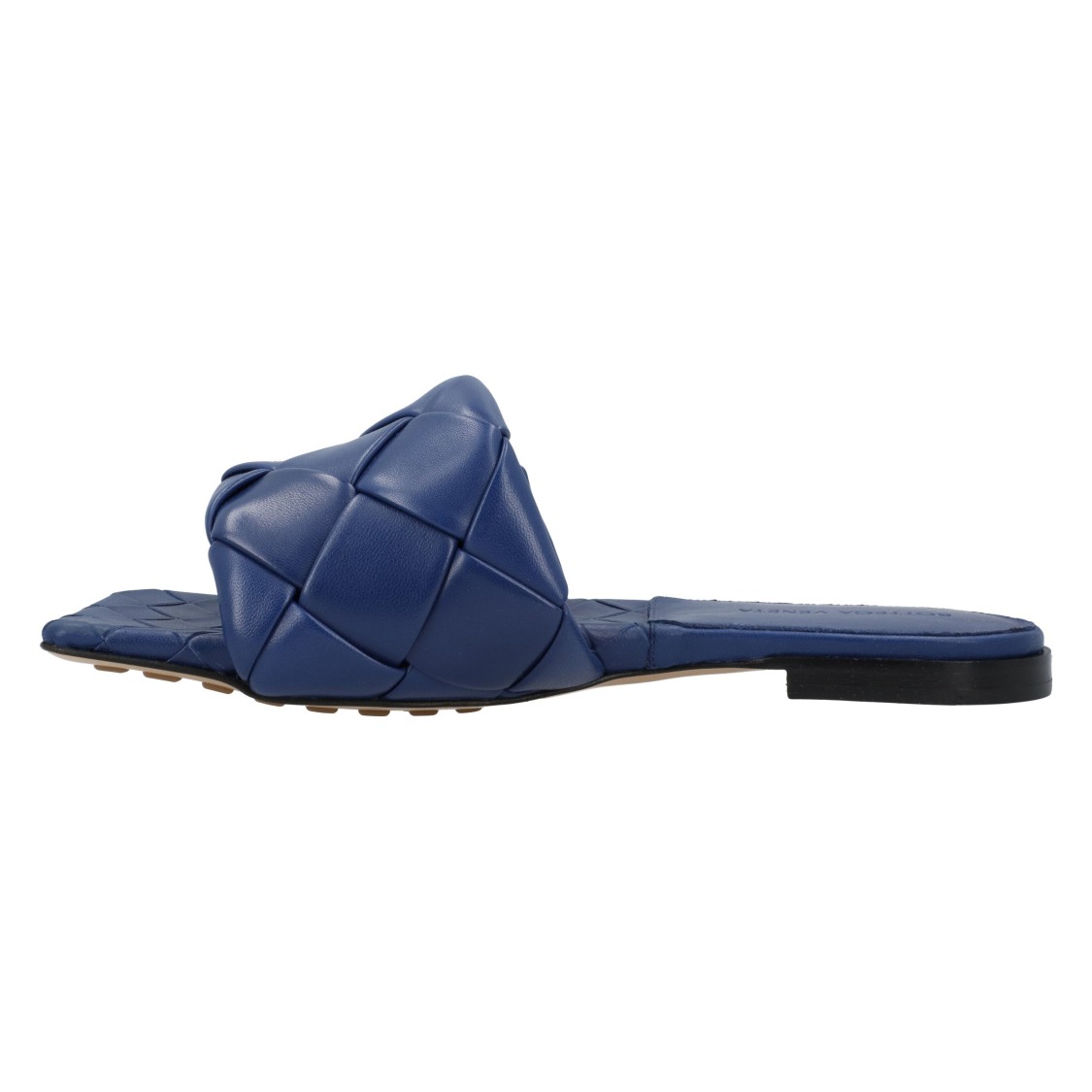 Bottega Veneta The Lido Intrecciato Leather Sandal In Blue