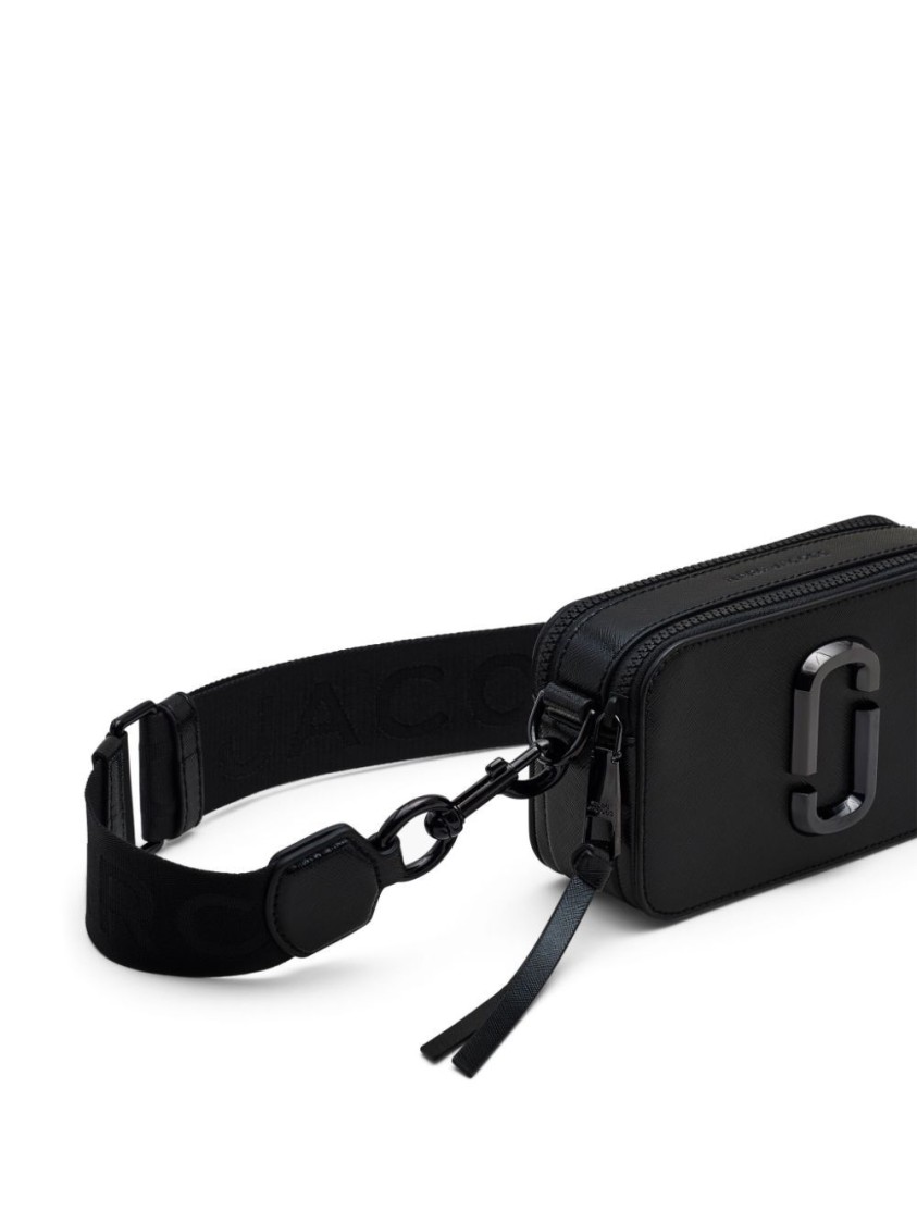 Marc Jacobs Snapshot Dtm Saffiano Leather Crossbody Bag In Black