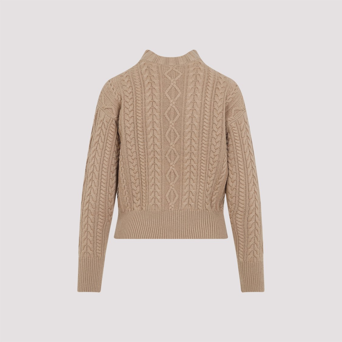 Shop Max Mara Miranda Camel Wool And Cashmere Knit Pullover In Brown