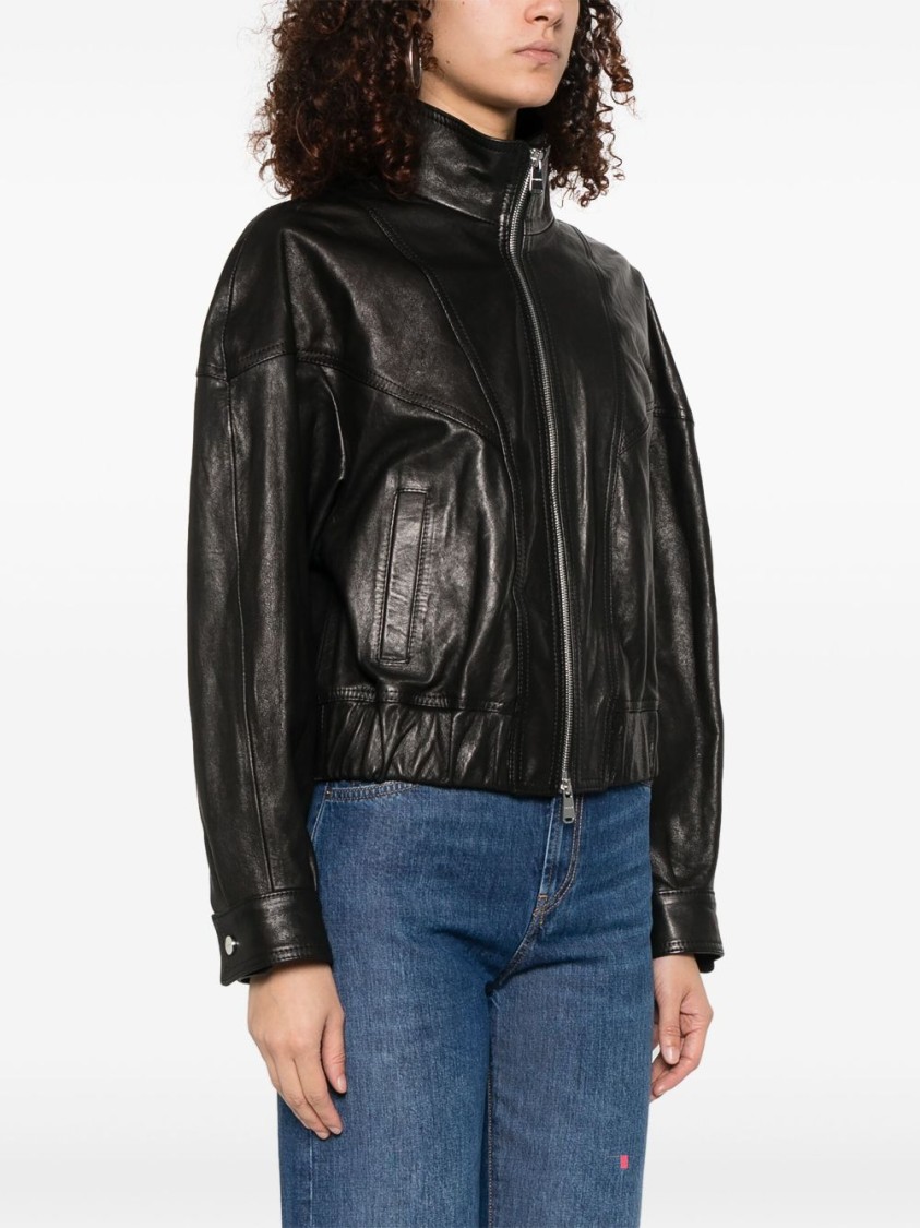 Shop Dondup Cropped Black Jacket
